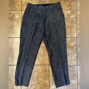 Theory Linen blend navy/white suit pant women’s size 4